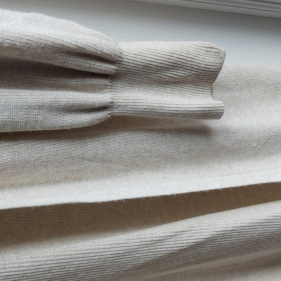 nu-in Long Balloon Sleeve Cardigan Sweater Viscose cream soft Made in Portugal - Picture 8 of 12